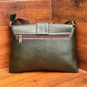 Women's <b>Vintage</b> Full Grain Genuine Leather Crossbody Bag Large Capacity Handmade Cow Leather Shoulder Strap Purse Luxury Handbag - Product Image 5