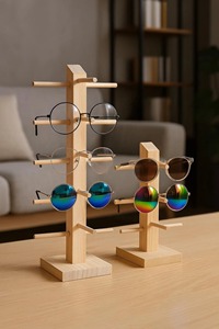 High Quality <b>Wooden</b> Goggles Organizer For Countertop Display In Optical Shops And Home Space Saving Organizer From India - Product Image 1