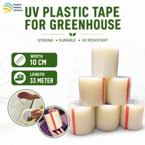 เทปซ่อมแซมเรือนกระจกคุณภาพสูง 10 ซม. x 33 ม. เทปพลาสติกใส PE UV สำหรับซ่อมแซมฟิล์มเรือนกระจก - Product Image 4