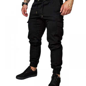 Pantalon décontracté pour homme, coupe droite, léger, écologique, en coton/élasthanne de haute qualité, avec cordon de serrage, style personnalisé - Product Image 1