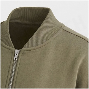 Women Olive Green 2-Piece Tracksuit Set Full Sleeve <b>Zipper</b> <b>Jacket</b> With Side Pockets Loose Fit Casual Sweatpants Autumn Wear - Product Image 4