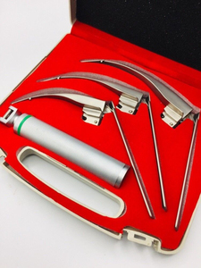 Ensemble de laryngoscope LED à pointe flexible Mccoy Power Flexy Tip, manche moyen, instrument chirurgical en acier inoxydable, lames incluses # 2 # 3 # 4 Manuels - Product Image 3