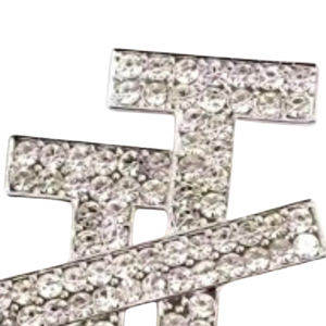 Silver Crystal <b>Letter</b> Logo Brooch Pin Sparkling Rhinestone Statement Lapel Badge Fashion Jewelry Accessory for Women Custom - Product Image 6