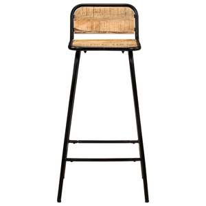 Ensemble de 4 tabourets de bar en bois naturel noir, confortables et élégants pour votre maison ou votre espace commercial - Product Image 3