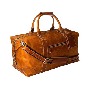 Sac de voyage unisexe en cuir véritable avec fermeture à glissière, grande capacité, léger, imperméable, pour le sport et la gym - Product Image 3