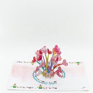 การ์ดป๊อปอัพสำหรับฉลองการ์ดกระดาษพิมพ์ยูวีสำหรับงานแต่งงานจบการศึกษาสไตล์วาเลนไทน์รักสำหรับเพื่อนคู่ค้า - Product Image 4