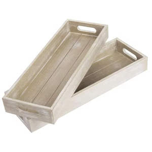 Bandeja de Servir Cuadrada de Madera con Diseño Floral Turquesa, Platos y Vajilla Hechos a Mano, Plato de Servir de Madera - Product Image 2