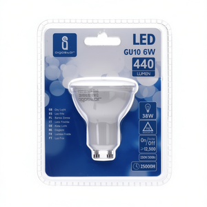 Bombilla LED GU10 de 6W, 6400K, Luz Blanca Diurna, 440 Lúmenes, Ahorro de Energía, para Modernización y Reemplazo - Product Image 2