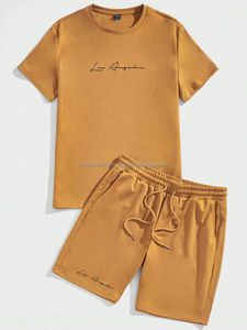 Print,fit,contrast,large Size,plus Size,2pcs,sets,quick Dry,shorts, <b>Suit</b> Summer Solid Clothing Cotton <b>T</b>-<b>shirt</b> Short Sets - Product Image 3