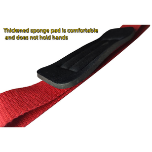 Horizontal <b>Bar</b> Loopback Assist Belt Red Nylon Adjustable Non-Slip Hook Loop Closure Unisex Strength Training Support - Product Image 6