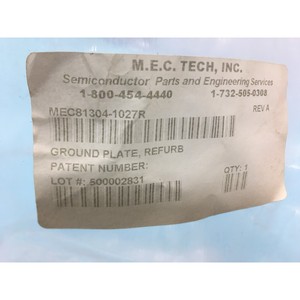 M.E.C. PLACA DE TIERRA MEC81304-1027R, REACONDICIONADA - Equipos y Piezas de Semiconductores de Segunda Mano de Confianza Global - Product Image 5