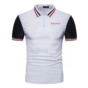 Camiseta de Golf de Cuello Alto para Hombre, de Poliéster/Algodón, Sólida, Personalizada con Bordado, de Secado Rápido, Transpirable, Duradera, Servicio OEM - Product Image 1