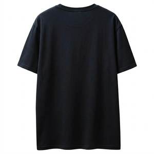T-shirts décontractés pour hommes noirs à logo personnalisé très demandés, de haute qualité, 100 % coton et polyester, col rond, streetwear - Product Image 2