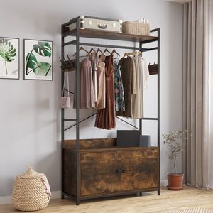 Armadio Guardaroba Grande e Robusto Autoportante con Scaffali Multipli per Stoccaggio - Product Image 6