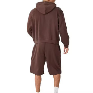 Ventes en gros de sweats à capuche personnalisés, shorts et ensembles de jogging à capuche unisexes, de haute qualité, 100% coton, ensemble sweat à capuche et short pour homme - Product Image 4