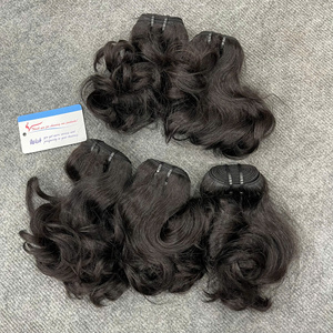 ซัพพลายเออร์ที่เชื่อถือได้ ผมต่อแบบเวฟสีดำ ผมแท้เวอร์จิ้นเรมี่จากรัสเซีย คุณภาพพรีเมียม ผมมนุษย์เย็บสองชั้นทั้งเส้น - Product Image 4