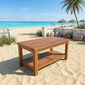 Mesa de Centro Pequeña para Patio, Muebles de Madera de Teca para Exteriores, Hecho en Indonesia WT450 - Product Image 1