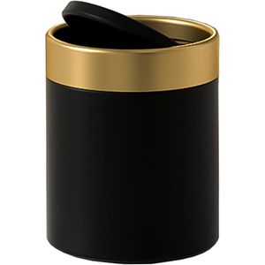 Mini Cestino in Metallo con Coperchio a Battente per Bancone, Scrivania, Auto, Ufficio o Cucina - Product Image 2