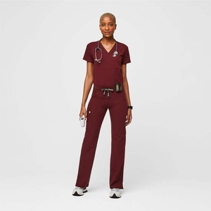 Custom Medical Scrubs <b>Set</b> Women Men Hospital Uniform V-Neck Jogger Scrub Suit <b>Doctors</b> Nurses Workwear - Product Image 1
