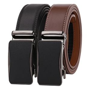 Cinturón de Cuero Vacuno Genuino para Hombre, Casual, Automático, con Hebilla de Cobre, Duradero, Ligero, de Primera Calidad - Product Image 1