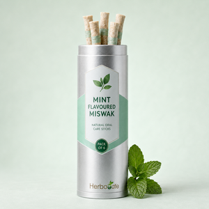Palillo de higiene dental herbal Miswak con sabor a menta, hecho de madera natural de Miswak con sabor a menta para dientes saludables y cuidado diario de las encías. - Product Image 2