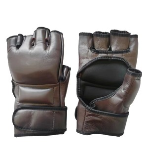 Guantes de MMA Negros Premium, Guantes de Grappling Azules para Muñeca, Guantes de Boxeo Profesionales para Artes Marciales, Sparring, Entrenamiento de Golpeo, Palma Abierta - Product Image 5