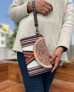 กระเป๋าคลัทช์หนังแท้สำหรับผู้หญิง, กระเป๋าแฟชั่นสไตล์แอซเท็ก - Product Image 6