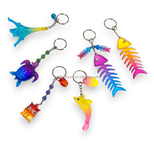 Porte-clés PS imprimé UV durable en gros avec des souvenirs sur le thème des poissons de l'océan - Product Image 6