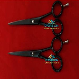 Ciseaux de coiffure professionnels de haute qualité en acier inoxydable NOUVELLE CONCEPTION NOIR ENDUIST PAR DAVICON ENTERPRISES - Product Image 6