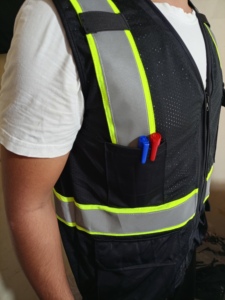Gilet de sécurité haute visibilité réfléchissant, respirant, imperméable, séchage rapide, léger, en polyester, unisexe, pour le travail - Product Image 5