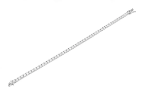 Pulsera de tenis delicada para mujer, de oro de 14k, con moissanita de corte redondo y baguette, color FG, claridad VS, certificada GRA, estilo Hip Hop, precio al por mayor - Product Image 2