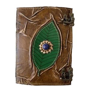 Carnet personnalisable en cuir véritable fait main, style vintage, avec reliure en cuir véritable - Product Image 4