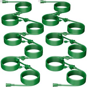 Cavo di Prolunga Elettrica da Esterno 30 Metri con 12 Prese 16/3 SJTW Impermeabile per Giardinaggio - Product Image 1