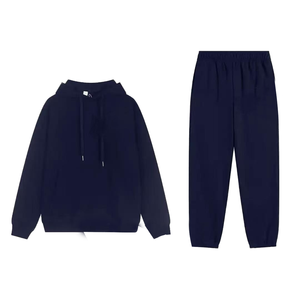 Ensemble de survêtement décontracté léger pour homme, imprimé, à capuche, coupe régulière, avec veste à cordon et pantalon, 100 % coton, vente en gros - Product Image 6