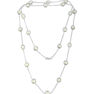 Collar de Amatista Verde en Plata de Ley 92.5 KLSS-40191 - Product Image 1