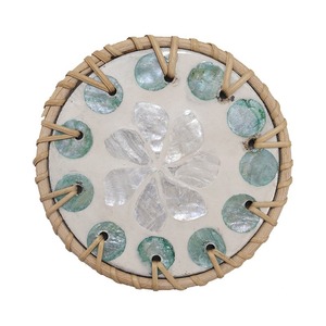 Elegant Shell Inlay <b>Drink</b> <b>Coasters</b> for Home Decor - Product Image 2