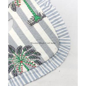 Sac à bandoulière matelassé en coton 100% coton pour femme, motif palmier élégant, fait main, idéal pour exposition - Product Image 5