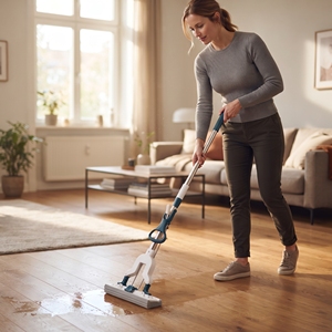 Sponge Lazy Mop Hands-Free Washable Foldable Telescopic Steel Rod Water Squeeze Absorbent Sponge Self-Wringer Durable Mop - Product Image 6