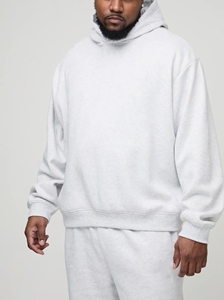Survêtement blanc à capuche pour homme, manches longues, coupe ample, décontracté, en coton, avec logo imprimé sur le devant, grandes tailles, collection automne - Product Image 6
