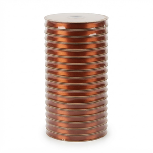 6mm Rust Brown Copper Single Face Satin <b>Ribbon</b> Factory Direct 20 Rolls x 8 Meter for Fall Decor Gourmet Gifts Rustic <b>Weddings</b> - Product Image 3