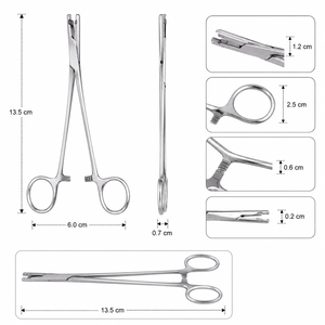 Pince à ancrage cutané de qualité supérieure A+ avec logo personnalisé, étanche, en acier inoxydable allemand, pour piercing corporel et maquillage permanent - Product Image 6