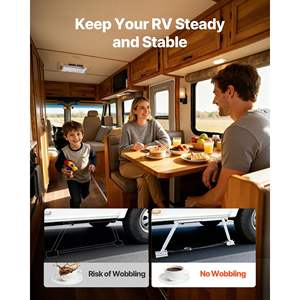 Estabilizador de RV Compacto y Plegable de 12 Pulgadas y 28 Pulgadas, Parachoques con Altura Ajustable, Fácil Almacenamiento, Universal para Accesorios Exteriores de RV - Product Image 2