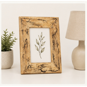 <b>Wood</b> Burning Photo <b>Frame</b> Natural Mango <b>Wood</b> <b>Picture</b> <b>Frame</b> with Lightning Burn Pattern for Home Decor Tabletop Display - Product Image 4