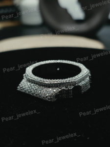 Boîtier de montre Iced Out personnalisé avec lunette ronde en moissanite VVS pour GA2100, montre de sport de luxe entièrement sertie de diamants pour homme - Product Image 6