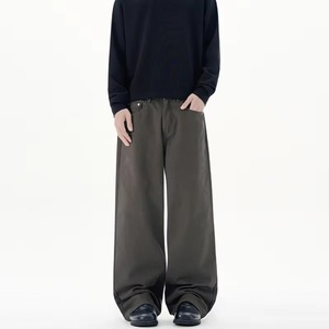 Pantalones Vaqueros Rectos de Mezclilla para Hombre, Talla Grande, Estilo Retro, Cintura Media, Cierre de Cremallera, Casuales, Personalizados, Venta al Por Mayor, Primavera-Otoño - Product Image 5