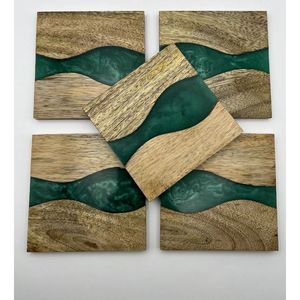 Modern Stylish Resin Wooden Coasters Trendy Table Mats & Pads for Stylish Interior Design - Product Image 3