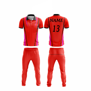 Camiseta y Pantalón de Cricket Personalizados con Estampado de Bandera por Sublimación, Uniforme de Equipo de Manga Corta para Hombre - Product Image 3