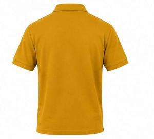 เสื้อเชิ้ตแขนสั้นสีมัสตาร์ดสำหรับผู้ชาย สีพื้นเรียบง่าย ดีไซน์กระดุม ทรงปกติ ผ้าถักอ๊อกซ์ฟอร์ด โลโก้ด้านหน้า ระบายอากาศได้ดี - Product Image 2