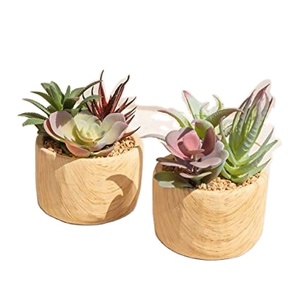 Pot de fleurs en bois extérieur souhaitant bien jardinière arrière-cour décor de jardin jardinières créatives en bois écorce de sapin pots de fleurs jardin - Product Image 1