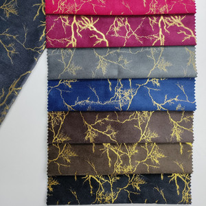 Bán buôn vải giá 100% <span class=keywords><strong>polyester</strong></span> siêu mềm dệt kim lá Hà Lan nhung Bronzing nhung hàng Đầu rèm cửa vải - Product Image 3